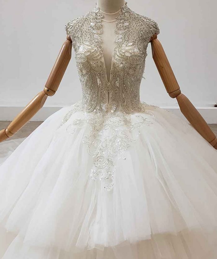 Sequined Beading Wedding Dress 2020