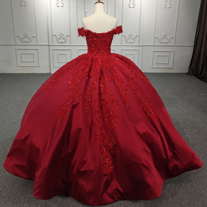 Superfine Long Wedding Bridesmaid Dress Organza Ball Gown Sweetheart Evening Dresses Sequined Lace DY1106 Vestidos De Noite - Image 2