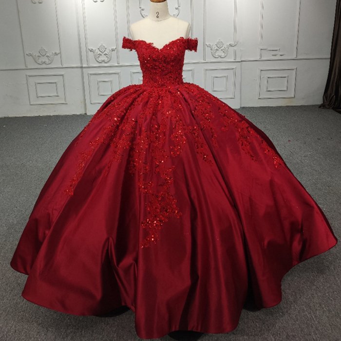 Superfine Long Wedding Bridesmaid Dress Organza Ball Gown Sweetheart Evening Dresses Sequined Lace DY1106 Vestidos De Noite