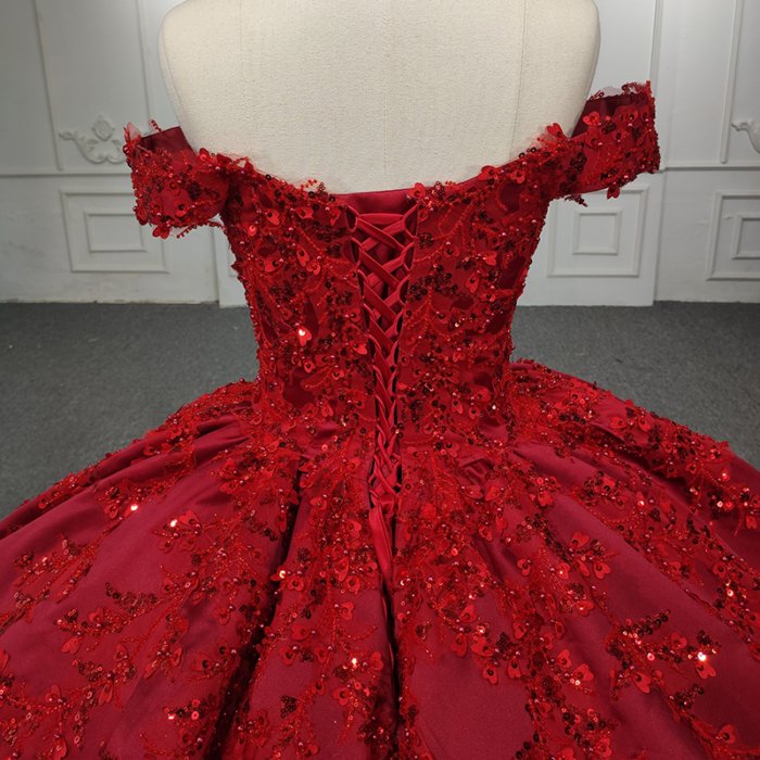 Superfine Long Wedding Bridesmaid Dress Organza Ball Gown Sweetheart Evening Dresses Sequined Lace DY1106 Vestidos De Noite - Image 4