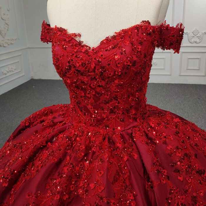 Superfine Long Wedding Bridesmaid Dress Organza Ball Gown Sweetheart Evening Dresses Sequined Lace DY1106 Vestidos De Noite - Image 3
