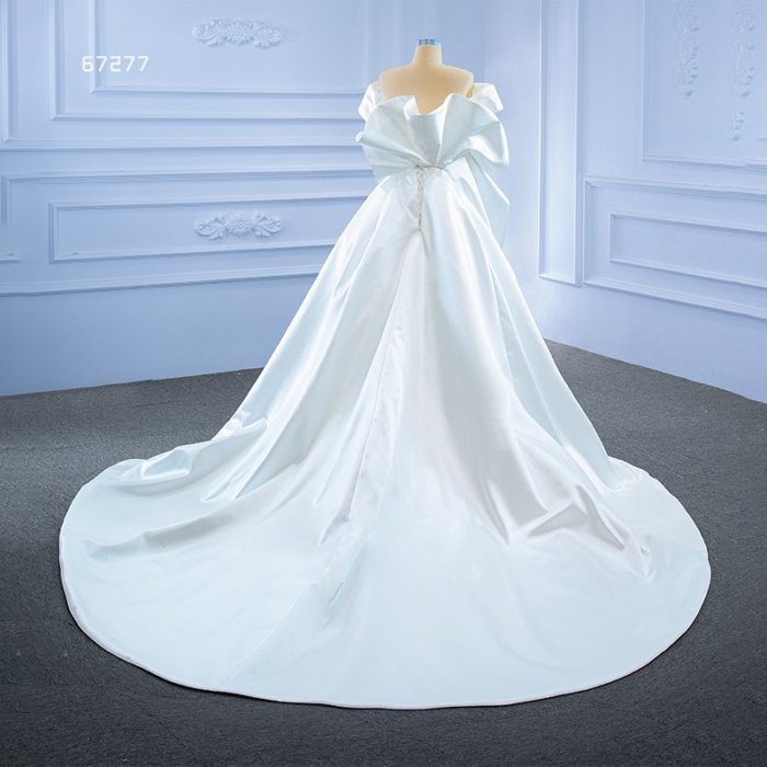 Simple Fashion Cross-shaped Wedding Dress 2023 New Pleated Fishtail Detachable Fishtail Dress платье свадебное 67277 - Image 5