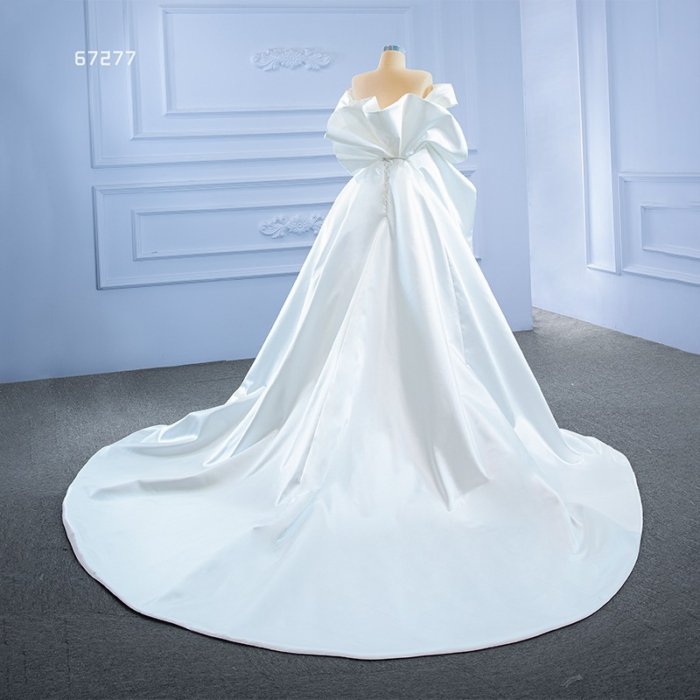 Simple Fashion Cross-shaped Wedding Dress 2023 New Pleated Fishtail Detachable Fishtail Dress платье свадебное 67277 - Image 2
