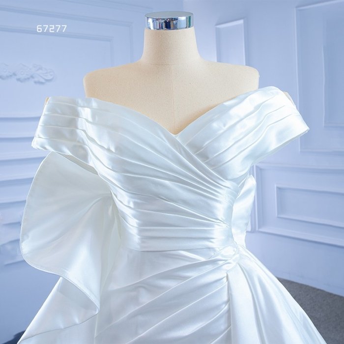 Simple Fashion Cross-shaped Wedding Dress 2023 New Pleated Fishtail Detachable Fishtail Dress платье свадебное 67277 - Image 3