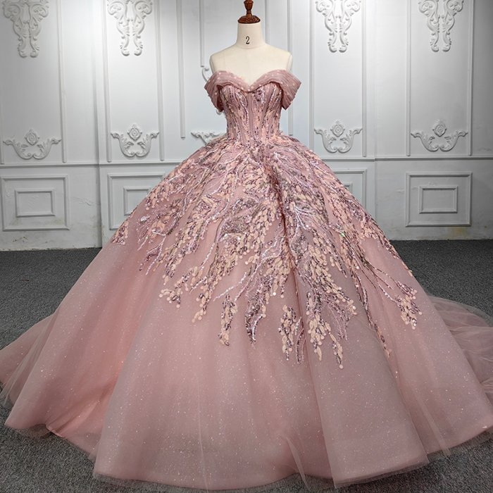 JANCEMBER Gorgeous Quinceanera Dresses Organza Ball Gown Sequined Evening dresses 2023 Pink Sweetheart DY6524 Bar Mitzvah