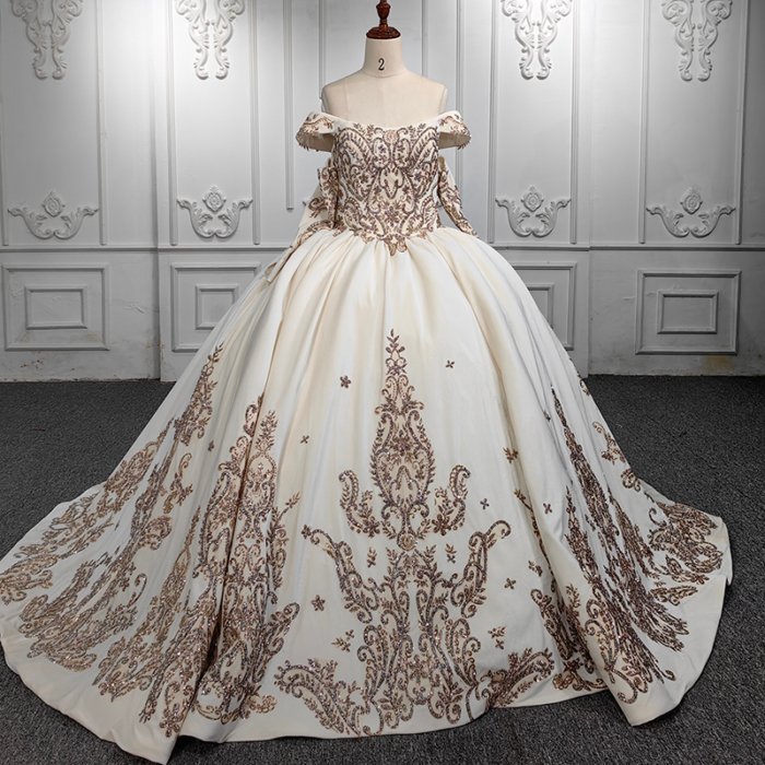 JANCEMBER Elegant Quinceanera Dresses Organza Ball Gown Beige Sweetheart Vestido 15 Evening Gown 9867