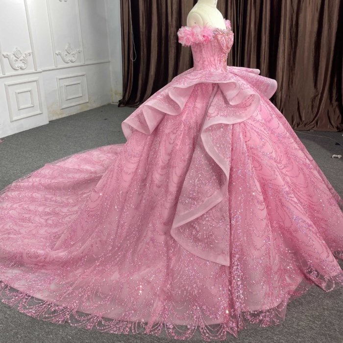 Exquisite Quinceanera Dresses Luxury Ball Gown Appliques Sweetheart Quinceanera 2023 Pink DY6596 Bar Mitzvah - Image 3