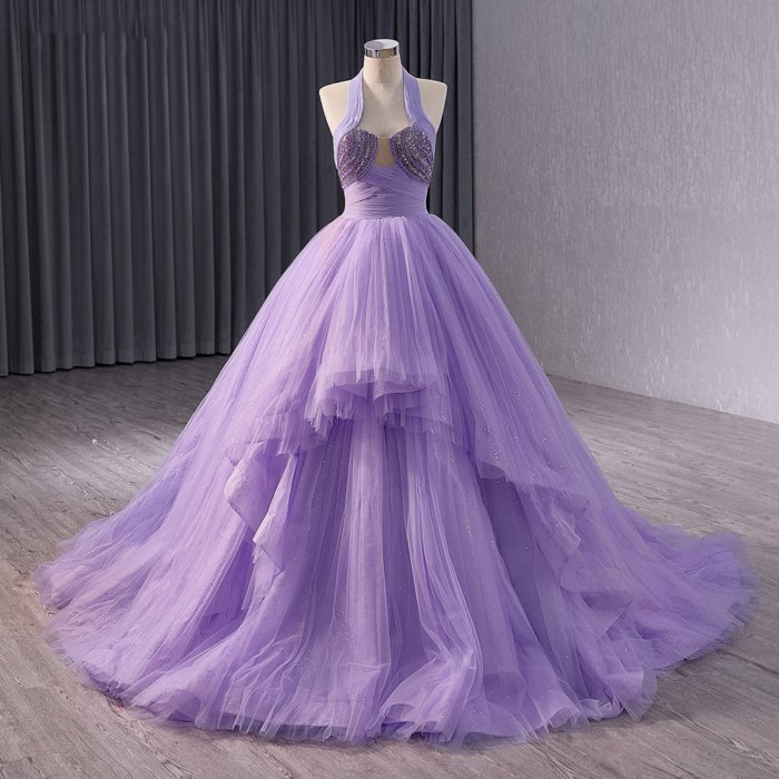 Jancember Promotion Novelty Evening Dress for Women Ball Gown Sequins Halter Backless robes de soirée 231111