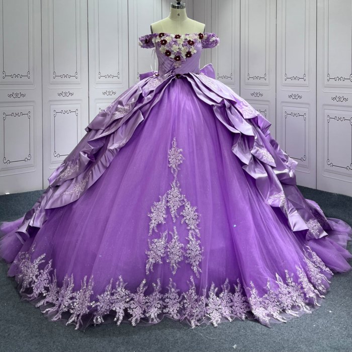 Purple Quinceanera Dress Sweet 15 Evening Dress Crystal Sleeveless Ball Gown Beading Vestido De Quinceanera C12