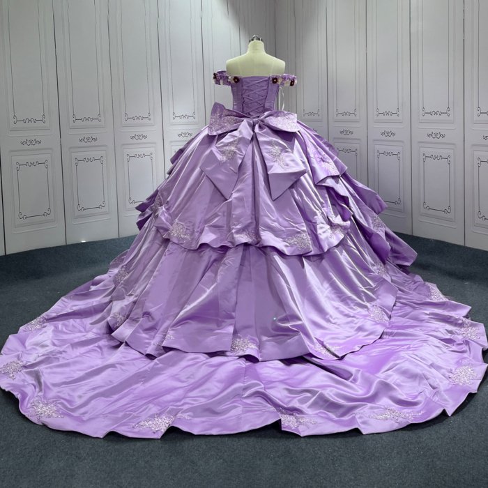 Purple Quinceanera Dress Sweet 15 Evening Dress Crystal Sleeveless Ball Gown Beading Vestido De Quinceanera C12 - Image 2