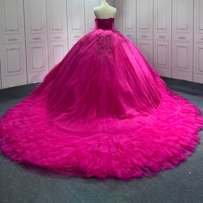 Pink Quinceanera Dress Sweet 15 Evening Dress Crystal Sleeveless Ball Gown Beading Vestido De Quinceanera C13 - Image 2