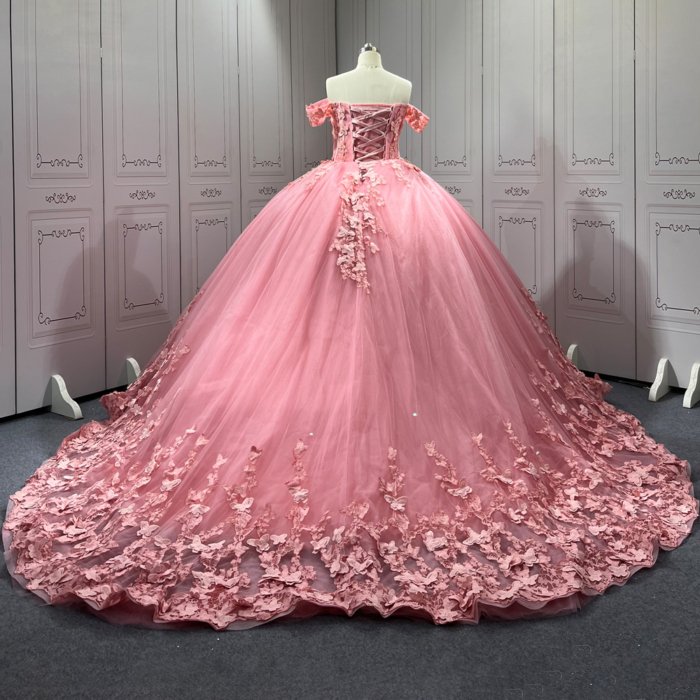 Pink Quinceanera Dress Sweet 15 Evening Dress Crystal Sleeveless Ball Gown Beading Vestido De Quinceanera C25 - Image 2