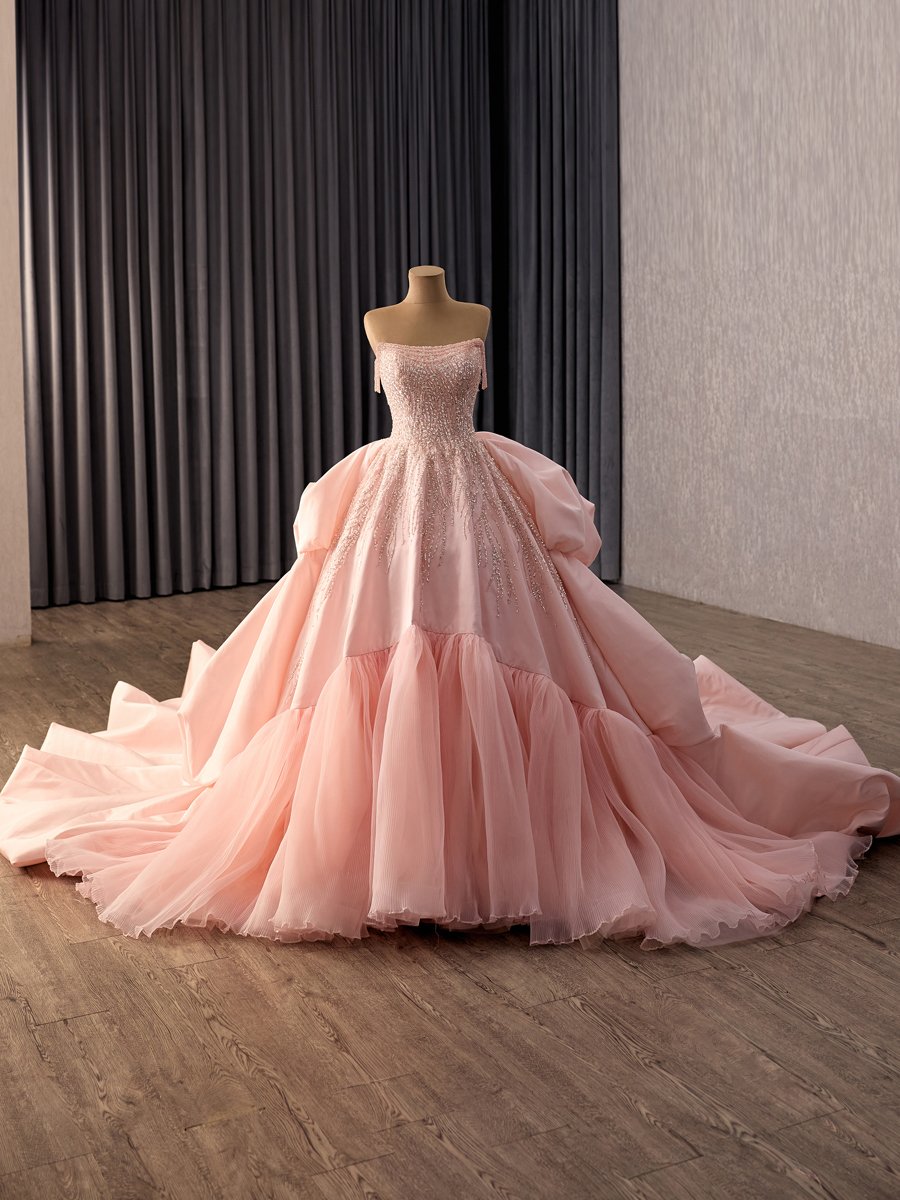 Sparkly Pink Off The Shoulder Quinceanera Dress Sequin Strapless Ball Gown Style