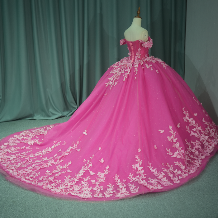 Pink Quinceanera Dress Sweet 15 Evening Dress Crystal Sleeveless Ball Gown Beading Vestido De Quinceañera 6771 - Image 6