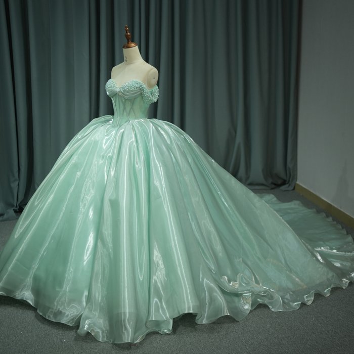 2025 Green Quinceanera Dress Sweet 15 Evening Dress Crystal Sleeveless Ball Gown Beading Vestido De Niña De Las Flores 6791 - Image 5