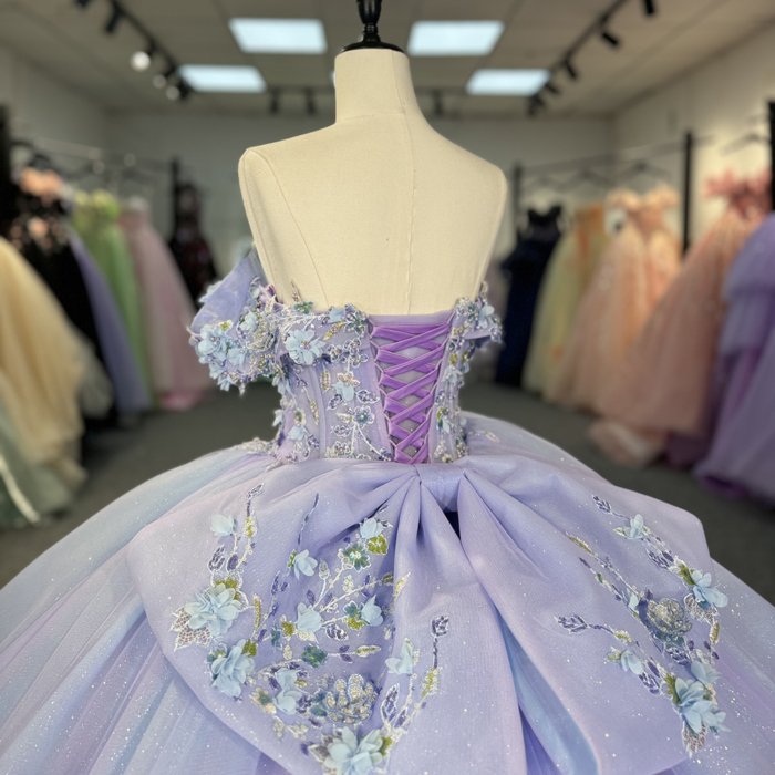 Blue Purple 2025 Quinceanera Dress Sweet 15 Evening Dress Crystal Sleeveless Ball Gown Beading Vestidos De Xv Años 6828 - Image 4