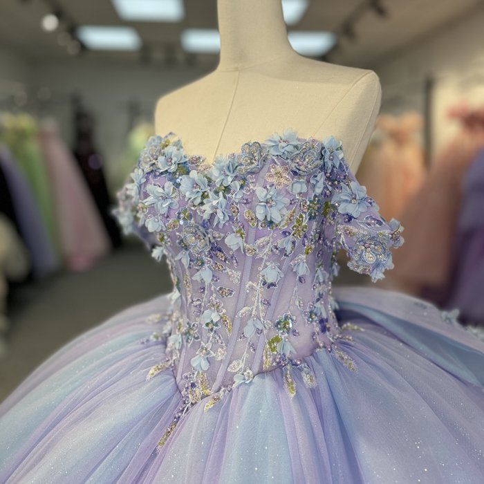 Blue Purple 2025 Quinceanera Dress Sweet 15 Evening Dress Crystal Sleeveless Ball Gown Beading Vestidos De Xv Años 6828 - Image 3