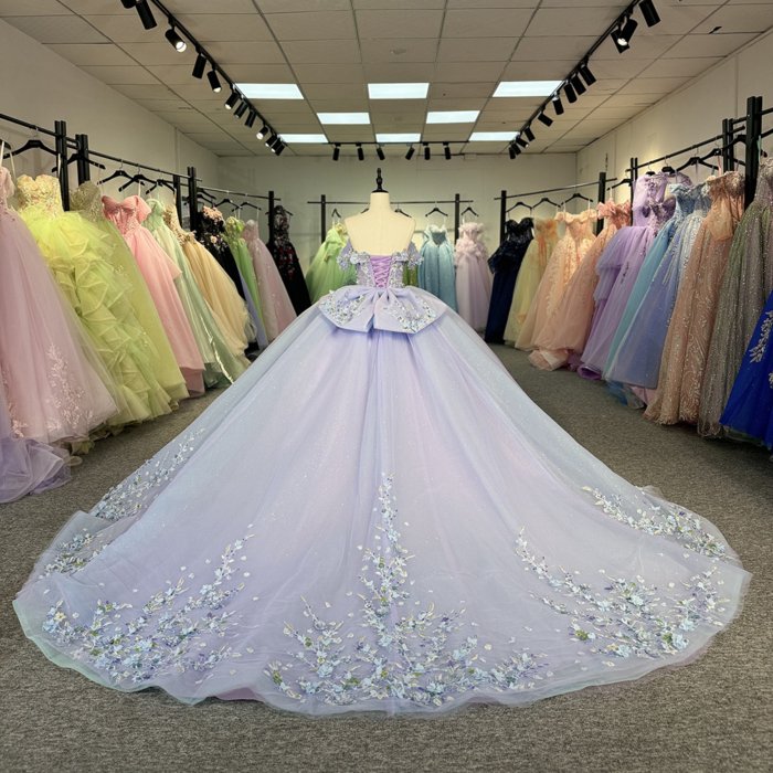 Blue Purple 2025 Quinceanera Dress Sweet 15 Evening Dress Crystal Sleeveless Ball Gown Beading Vestidos De Xv Años 6828 - Image 2