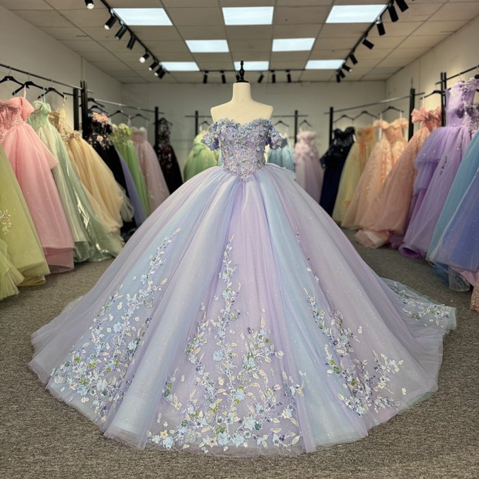 Blue Purple 2025 Quinceanera Dress Sweet 15 Evening Dress Crystal Sleeveless Ball Gown Beading Vestidos De Xv Años 6828