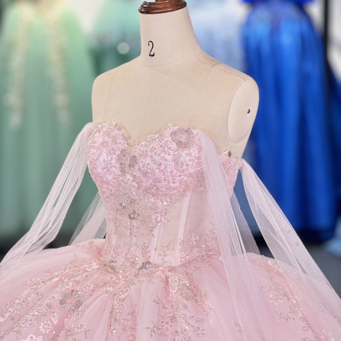 Ball Gown Quinceanera Dress for Women Tulle Lace Customized Strapless Lace Up Sequins Made To Order Vestidos De Gala 5832 - Image 3