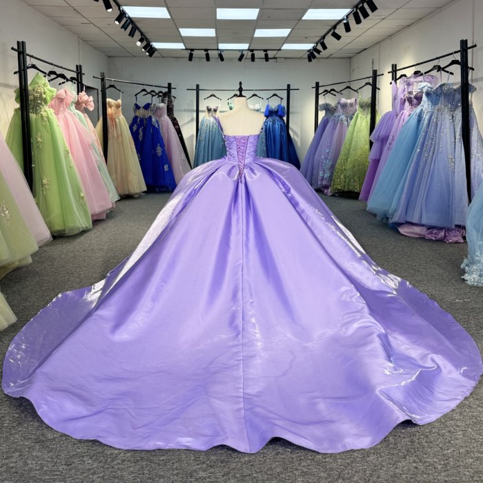 Beautiful Purple Customized Ball Gown Quinceanera Dresses Ball Gown Strapless Graduation Party Dress vestidos de quinceañera 6834 - Image 2