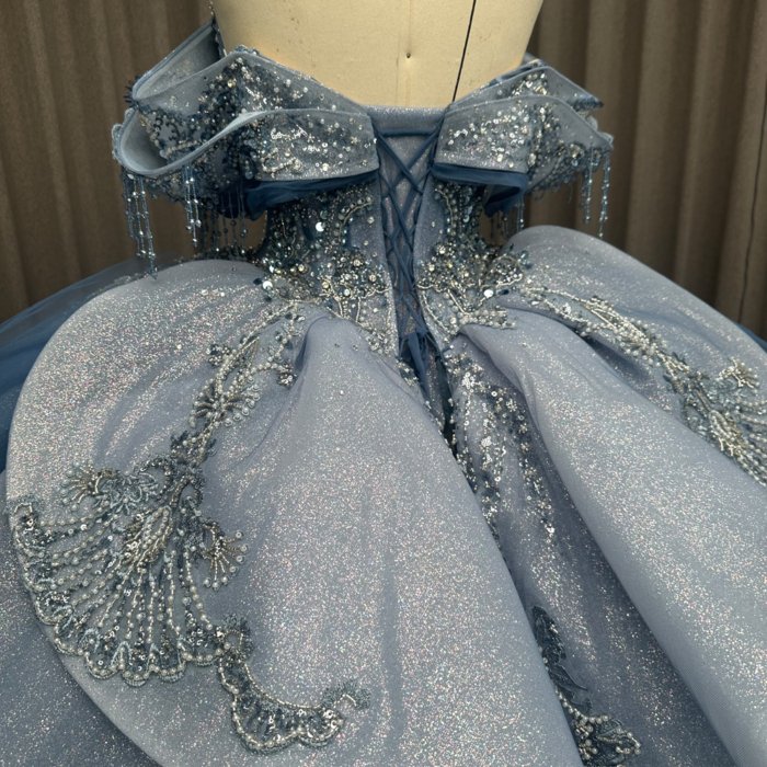 JANCEMBER Quinceanera Dresses Ball Gown Flowers Strapless Vestidos De 15 Años 2025 Blue MW06 Vestido De 15 - Image 4