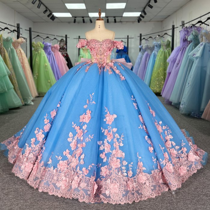 2025 Quinceanera Dress Ruffled Quinceanera Dresses Custom Off Shoulder Ball Gown Mexican Masquerade 15 Years Princess Pageant Sweet 16 1304