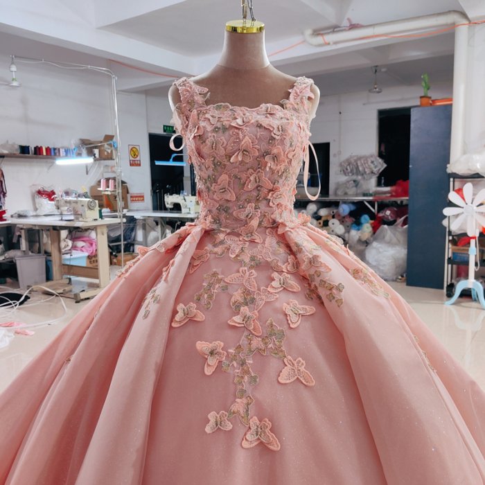 2025 Pink Quinceanera Dress Sweet 15 Quinceañera Flowers Vestidos De 15 Años Sequined Beading Lace Evening Party Dress ANY17 - Image 3