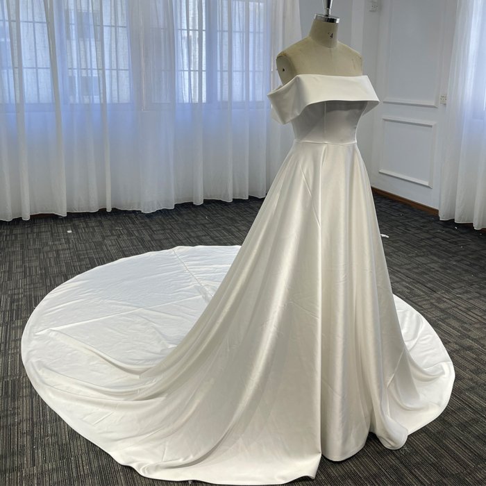 2025 Wedding Dress Satin Bridal Dress Crystal Sleeveless A-line Vestido De Novias LSZT23 (customer link) - Image 5