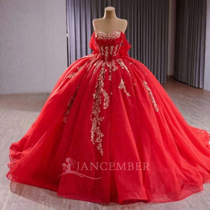 Romantic Sweet 15 16 Dress for Women Quinceanera Ball Gown Off Shoulder Large Train Formal Party Gown Cocktail vestidos 15 años 241110 + 241162 (Customer Link for 2 Dresses) - Image 2