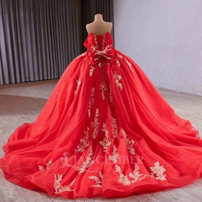 Romantic Sweet 15 16 Dress for Women Quinceanera Ball Gown Off Shoulder Large Train Formal Party Gown Cocktail vestidos 15 años 241110 + 241162 (Customer Link for 2 Dresses) - Image 3