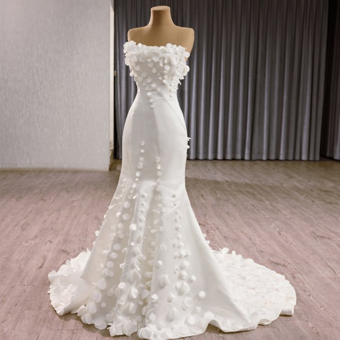 Customized Luxury Satin Ball Gown Wedding Dress Lace Pearls Beaded Detachable Sleeves White Bridal Gown Vestido De Novia 241150 - Image 2