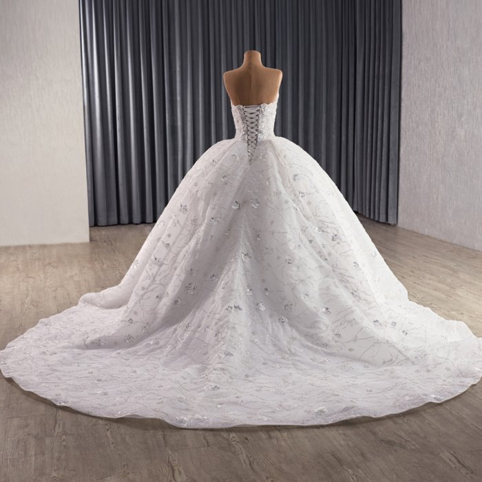2025 Wedding Dress Ball Gown Princess Bridal Dresses Strapless Sleeveless платье свадебное Lace Beaded Shiny Bride Dress 251047 - Image 2
