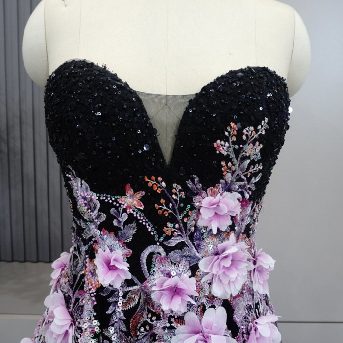 Luxury Dubai Black Evening Dresses with Cape Strapless Prom Dresses Crystal Elegant Women Wedding Formal Party Gown MH03 - Image 3