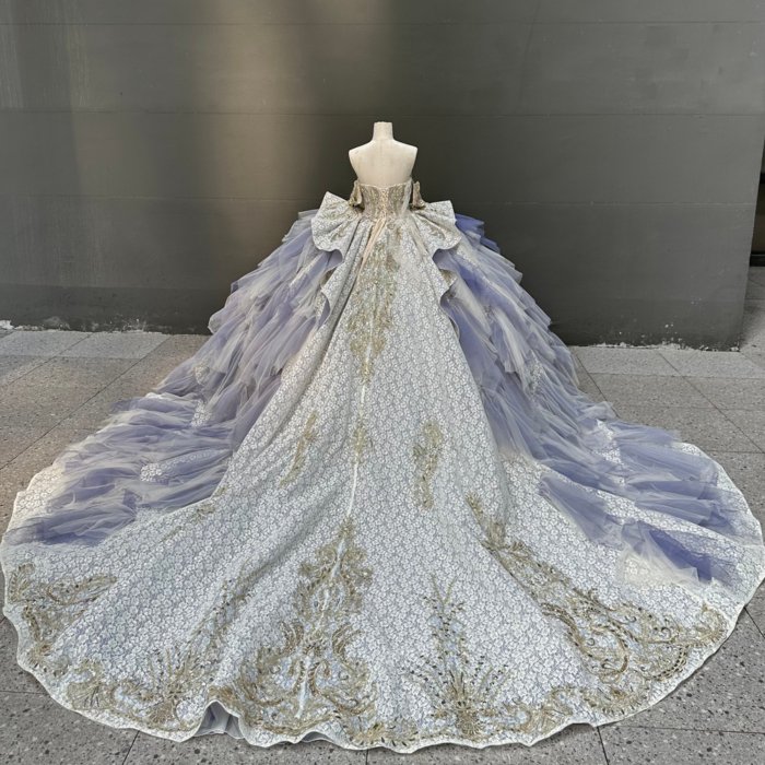 2025 Purple Quinceanera Dress Sweet 15 Quinceañera Flowers Vestidos De 15 Años Sequined Beading Lace Evening Party Dress MW69 - Image 2