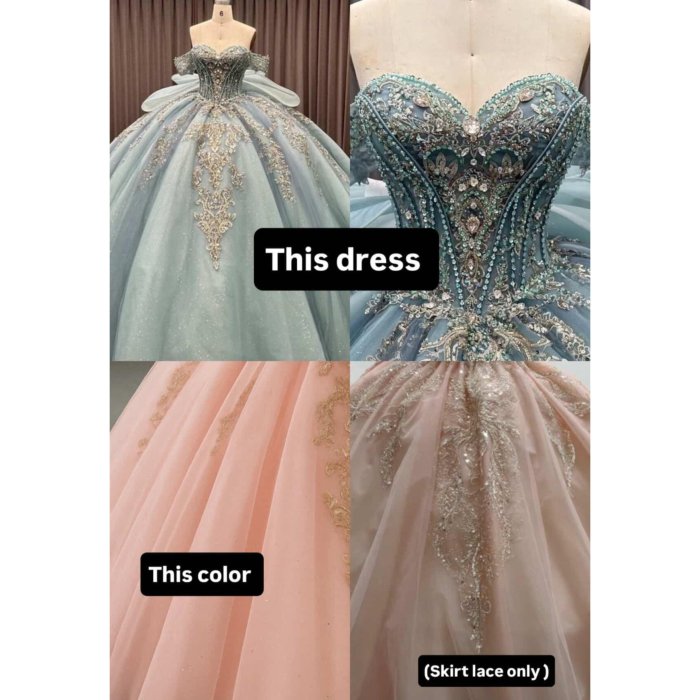 Vestidos De 15 Quinceañera Flowers Vestidos De 15 Años Green V-neck Beading Lace Evening Party Dress 2025 MW02 (Customer Link - Pink Color) - Image 2