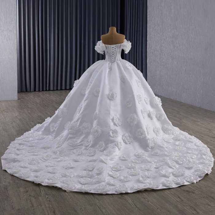 2025 Ball Gown Wedding Dress Elegant Bridal Gown Flowers Vestidos De Novias Sequined Beading Lace Evening Party Dress 251040 - Image 2
