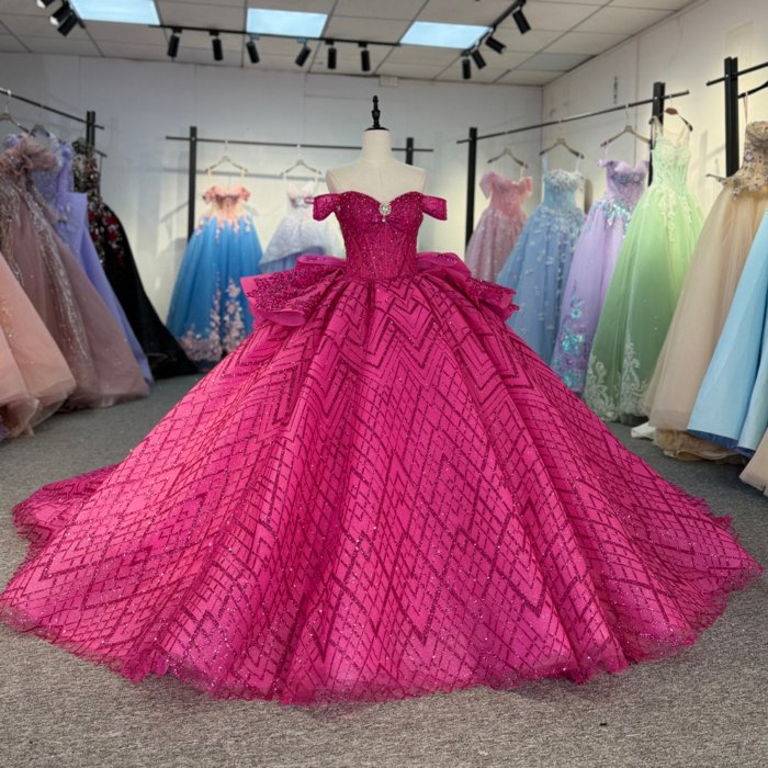 2025 Pink Quinceanera Dress Sweet 15 Quinceañera Flowers Vestidos De 15 Años Sequined Beading Lace Evening Party Dress 5886 - Image 5