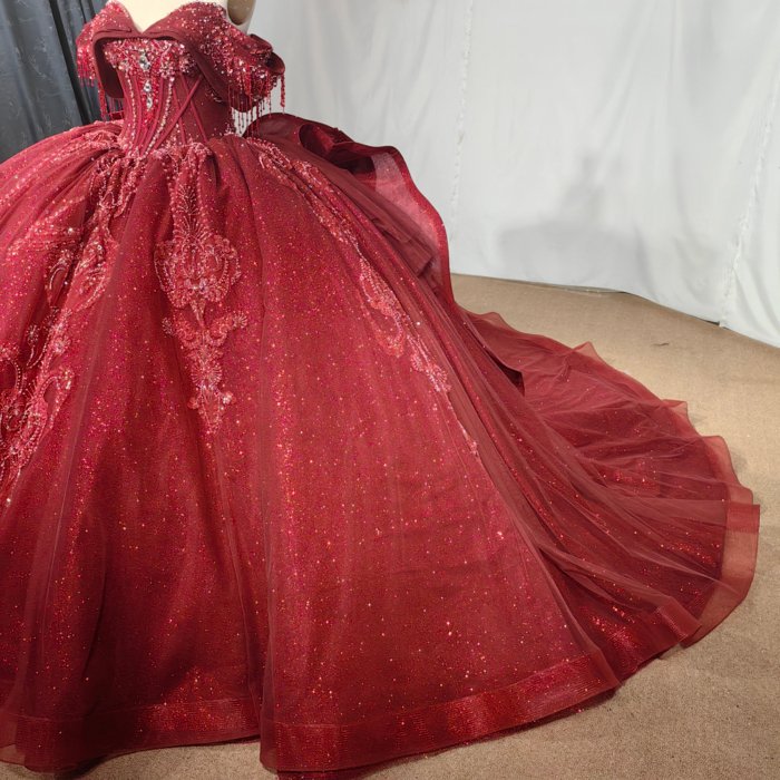 JANCEMBER Red Quinceanera Dresses Ball Gown Flowers Strapless Vestidos De 15 Años 2025 Blue MW12 Vestido De 15 - Image 6