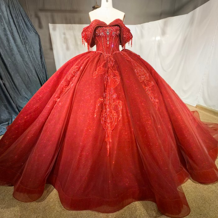 JANCEMBER Red Quinceanera Dresses Ball Gown Flowers Strapless Vestidos De 15 Años 2025 Blue MW12 Vestido De 15