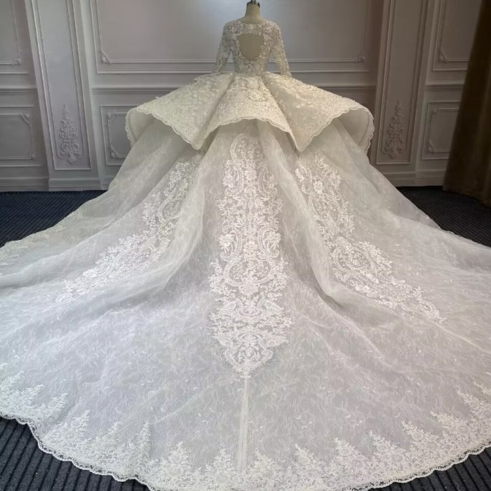 2025 Wedding Dress Elegant Bridal Gown Flowers Vestidos De Novias Sequined Beading Lace Evening Party Dress MNM(Customer Link) - Image 2