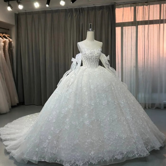 2025 3 in 1 Ball Gown Wedding Dress Elegant Bridal Gown Vestidos De Novias Sequined Beading Lace Evening Dress OY01