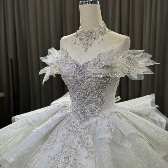 2025 Luxury Wedding Dress Elegant Bridal Gown Flowers Vestidos De Novias Sequined Beading Lace Evening Party Dress OY19 - Image 3