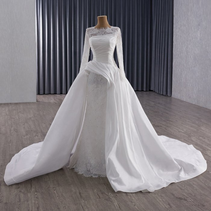 2025 Mermaid Wedding Dress Elegant Bridal Gown Flowers Vestidos De Novias Sequined Beading Lace Evening Party Dress 251060 - Image 5