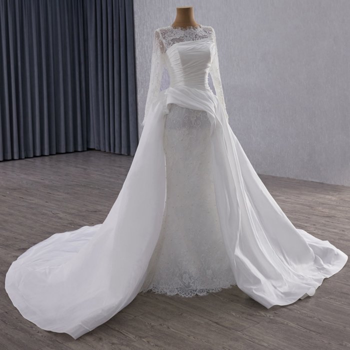 2025 Mermaid Wedding Dress Elegant Bridal Gown Flowers Vestidos De Novias Sequined Beading Lace Evening Party Dress 251060 - Image 6