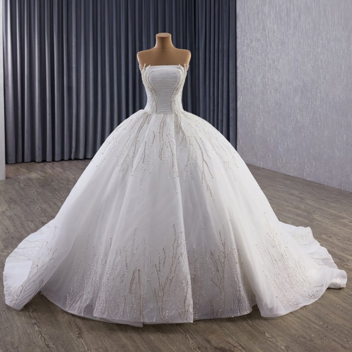 2025 Wedding Dress Elegant Bridal Gown Flowers Vestidos De Novias Sequined Beading Lace Evening Party Dress 251062