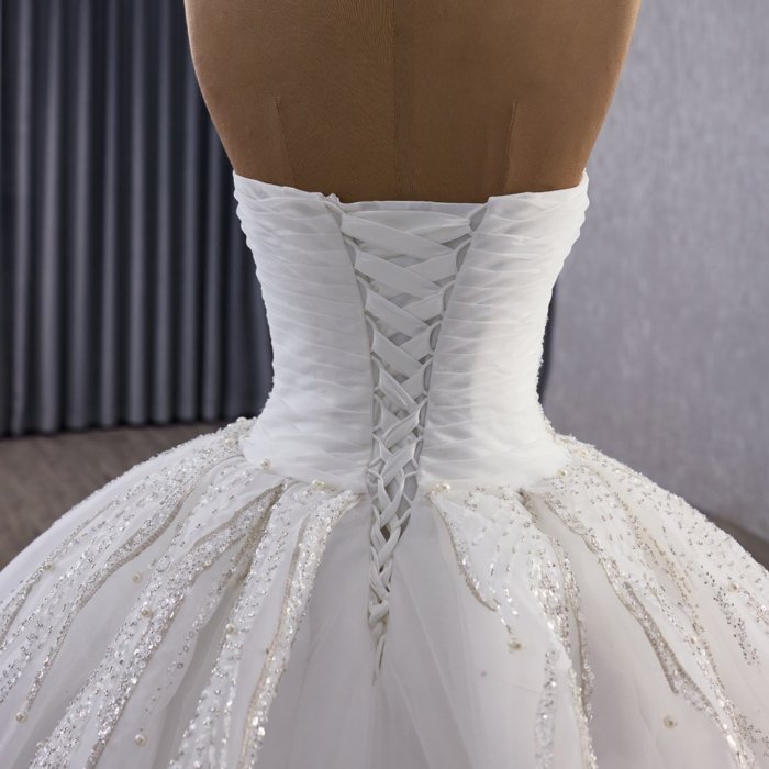 2025 Wedding Dress Elegant Bridal Gown Flowers Vestidos De Novias Sequined Beading Lace Evening Party Dress 251062 - Image 4
