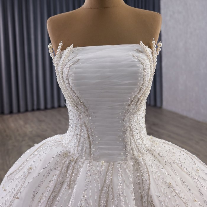 2025 Wedding Dress Elegant Bridal Gown Flowers Vestidos De Novias Sequined Beading Lace Evening Party Dress 251062 - Image 3
