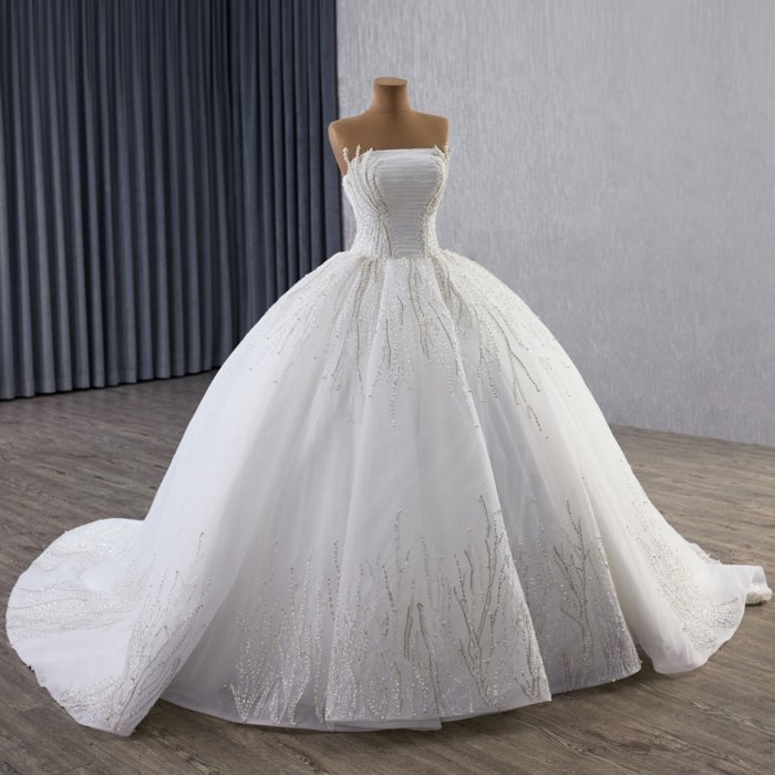2025 Wedding Dress Elegant Bridal Gown Flowers Vestidos De Novias Sequined Beading Lace Evening Party Dress 251062 - Image 5