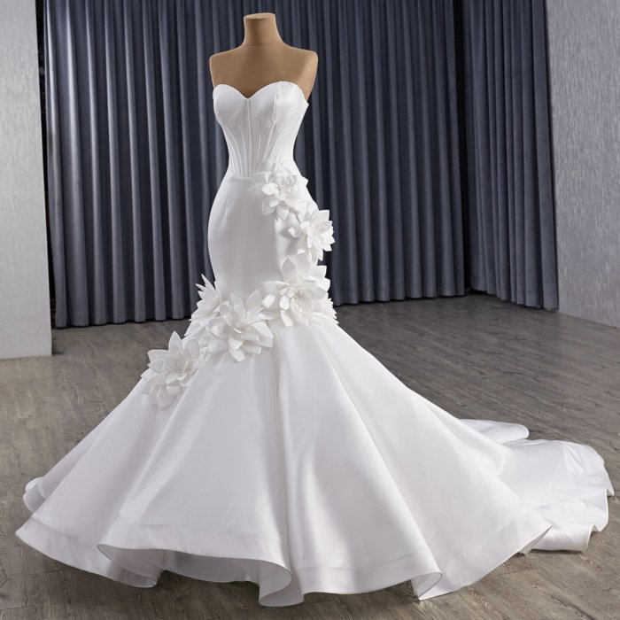 2025 Mermaid Wedding Dress Elegant Bridal Gown Flowers Vestidos De Novias Sequined Beading Lace Evening Party Dress 251073 - Image 5